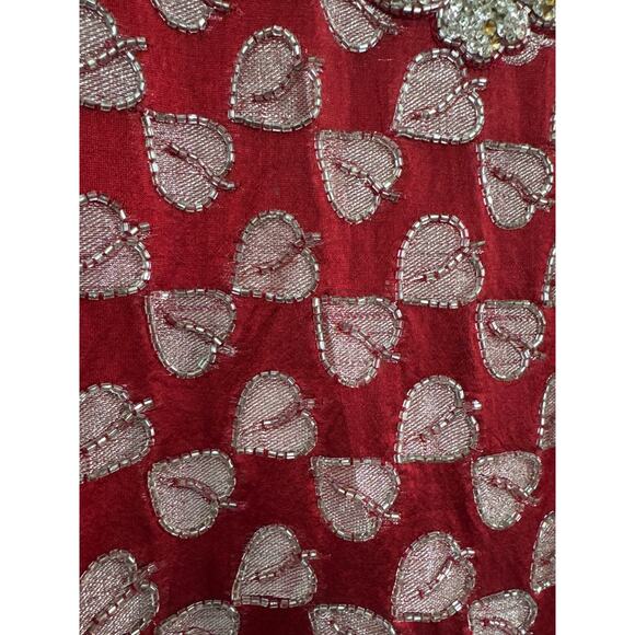 Vintage Anna Corinna tunic sheer sleeves beaded and gemstones small - Picture 9 of 13